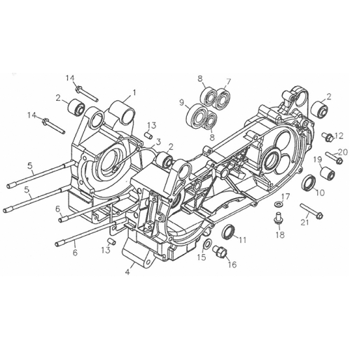 Crankcase (Adly GK-125 (BK-125) 2005)