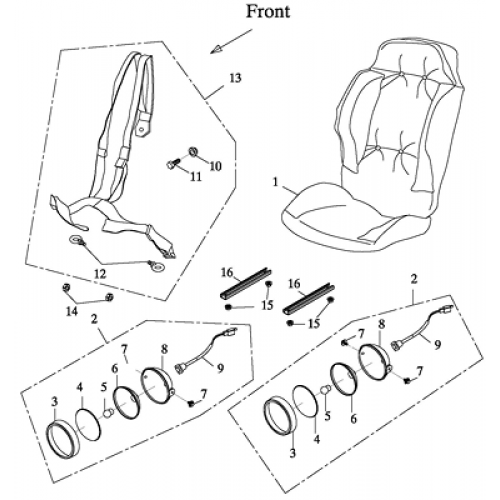 Seat, Head Light (Adly GK-125 2009) Seat, Head Light (Adly GK-125 2009)