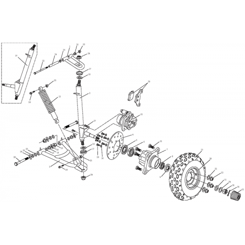 Front Wheel | Suspension Arm (Kasea Adventure Buggy 150)
