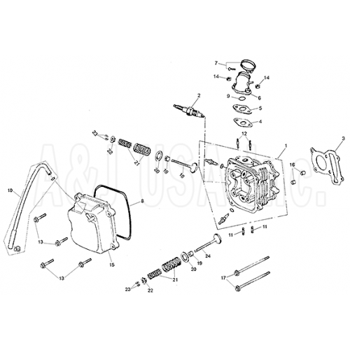 Cylinder Head Assembly (Kasea LM150IIR 2003)