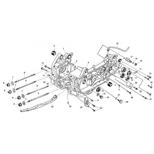 Crankcase Assembly (2) (Kasea LM150IIR 2003)