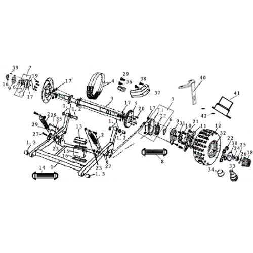 Rear Wheel Assembly (Dazon Raider 250D 2006 and Earlier)