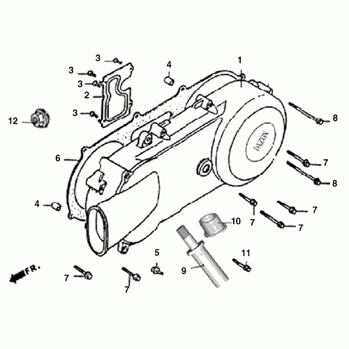 Left Crankcase Cover (Dazon Raider 150 2005 and Older) Left Crankcase Cover (Dazon Raider 150 2005 and Older)