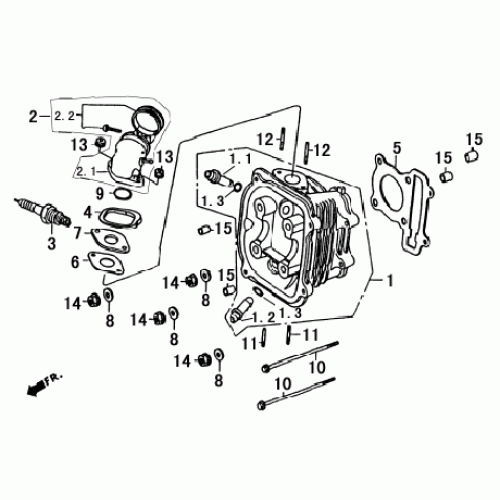 Cylinder Head (Dazon Raider 150 2006 and Earlier)