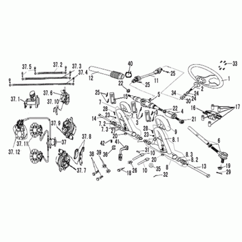 Steering Shaft Ass'y (Dazon Raider 250 2005 and Older)