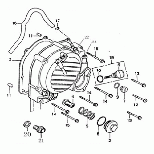 Right Crankcase Cover (Dazon Raider 250 2005 and Older)