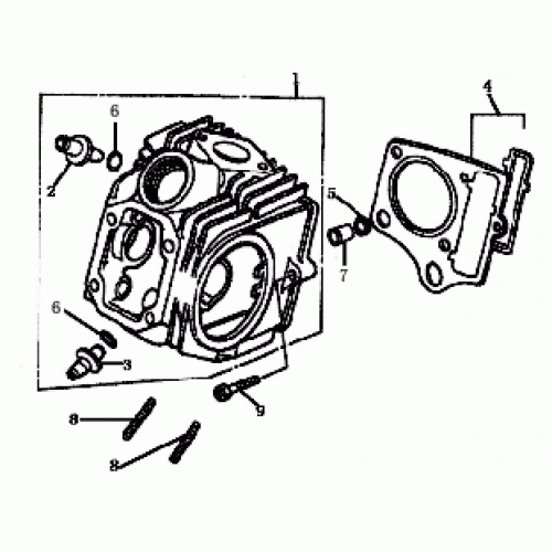 Cylinder Head (Dazon Raider 90 2005 and Older) Cylinder Head (Dazon Raider 90 2005 and Older)