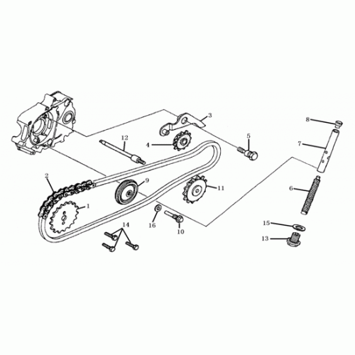 Cam Chain/Tensioner (Dazon Raider 90 2005 and Older)