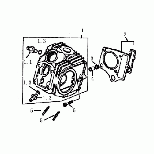 Cylinder Head (Dazon Raider 90 2006 and Earlier) Cylinder Head (Dazon Raider 90 2006 and Earlier)