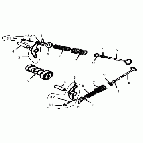 Cam Shaft/Valve (Dazon Raider 90 2006 and Earlier) Cam Shaft/Valve (Dazon Raider 90 2006 and Earlier)