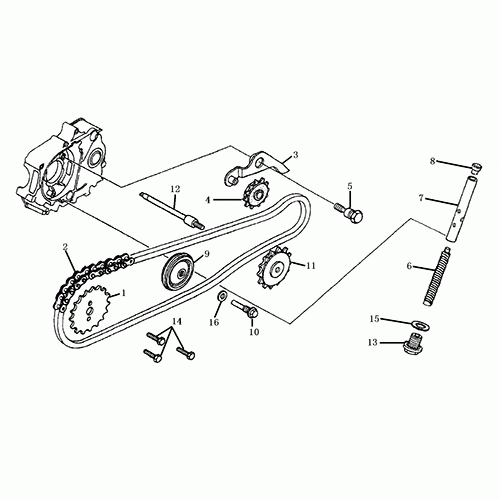Cam Chain/Tensioner (Dazon Raider 90 2006 and Earlier) Cam Chain/Tensioner (Dazon Raider 90 2006 and Earlier)