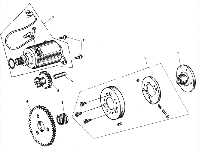 Electric Starter Assembly (Kasea LM150IIR 2000)