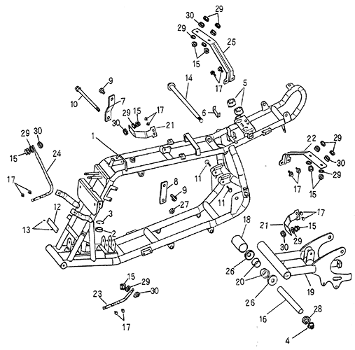 Frame Body (Blazer 50cc ATV) panther motorcycle wiring diagram 