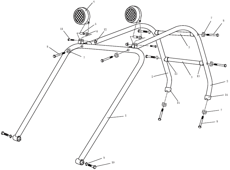 Brush Guard Headlamp (Kasea Adventure Buggy 150)